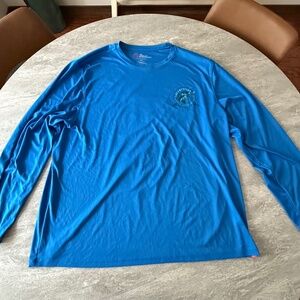 The American Outdoorsman Blue Long Sleeve Fishing Shirt XXL